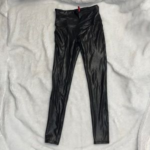 Spanx faux leather leggings size medium preowned